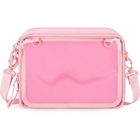 Women Pink Ita Bag Crossbody Cat Small Ita Purse Pin Display Bag with Insert - Picture 1 of 6